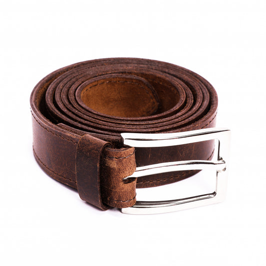 Kuiper - Leather Mens Belt - Nickel