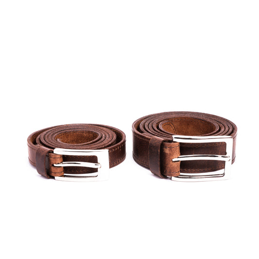 Svelte - Leather Women's Belt - Nickel