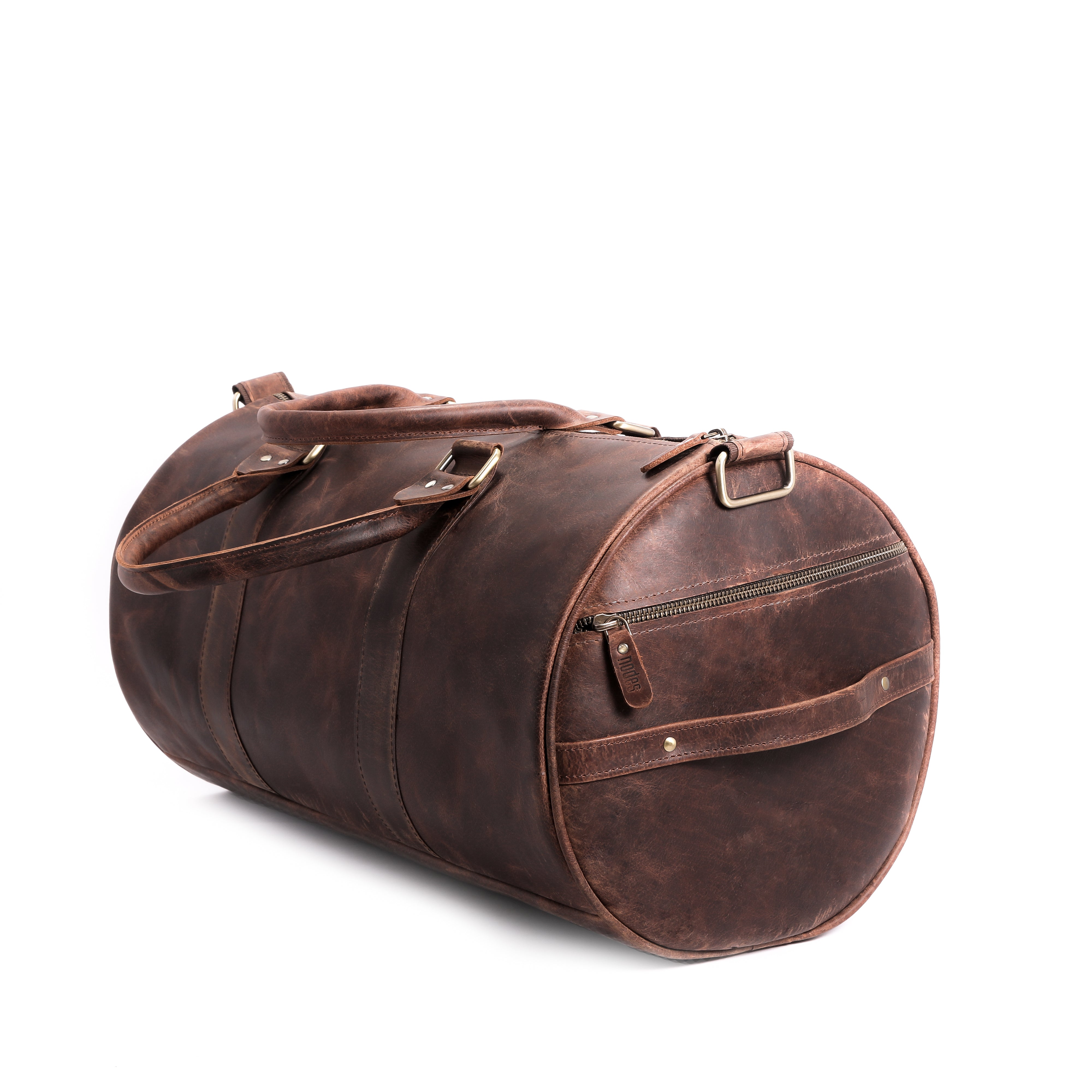 Round leather duffle bag new arrivals