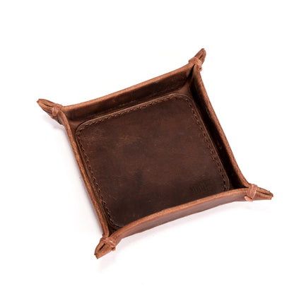 Plateau Dark - Leather Valet Tray - Small